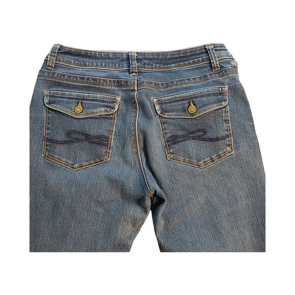 Lee Perfect Fit Jeans Women's Size 10 Medium Wash Mid Rise Straight Leg Stretch - Picture 4 of 9